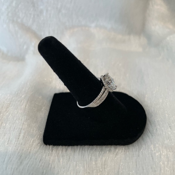 3.0 ct sterling silver Moissanite women’s ring size 6 - Picture 3 of 7